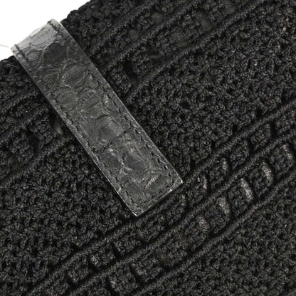 Saint Laurent Black Baby Crochet Chain Shoulder Bag