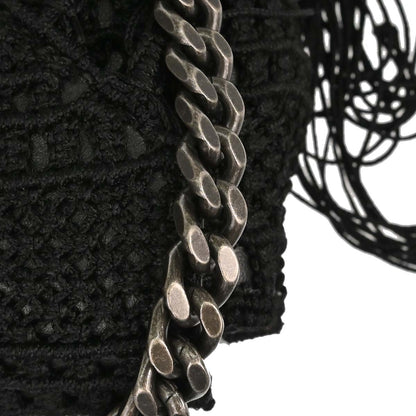 Saint Laurent Black Baby Crochet Chain Shoulder Bag