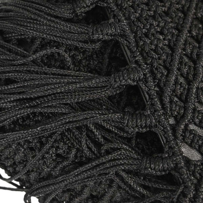 Saint Laurent Black Baby Crochet Chain Shoulder Bag