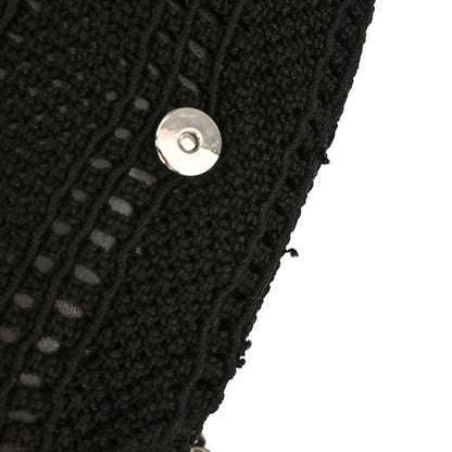 Saint Laurent Black Baby Crochet Chain Shoulder Bag