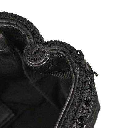 Saint Laurent Black Baby Crochet Chain Shoulder Bag