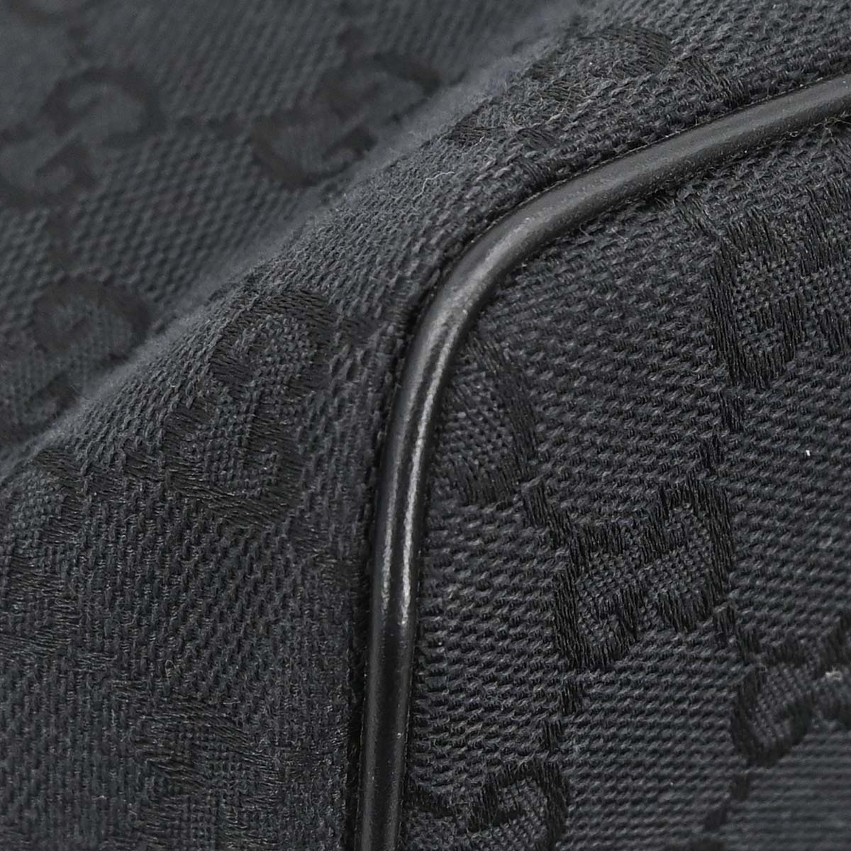 Gucci Black Canvas GG Handbag