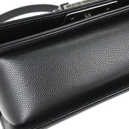 Boy Chanel Black Caviar Skin Small Chain Shoulder Bag