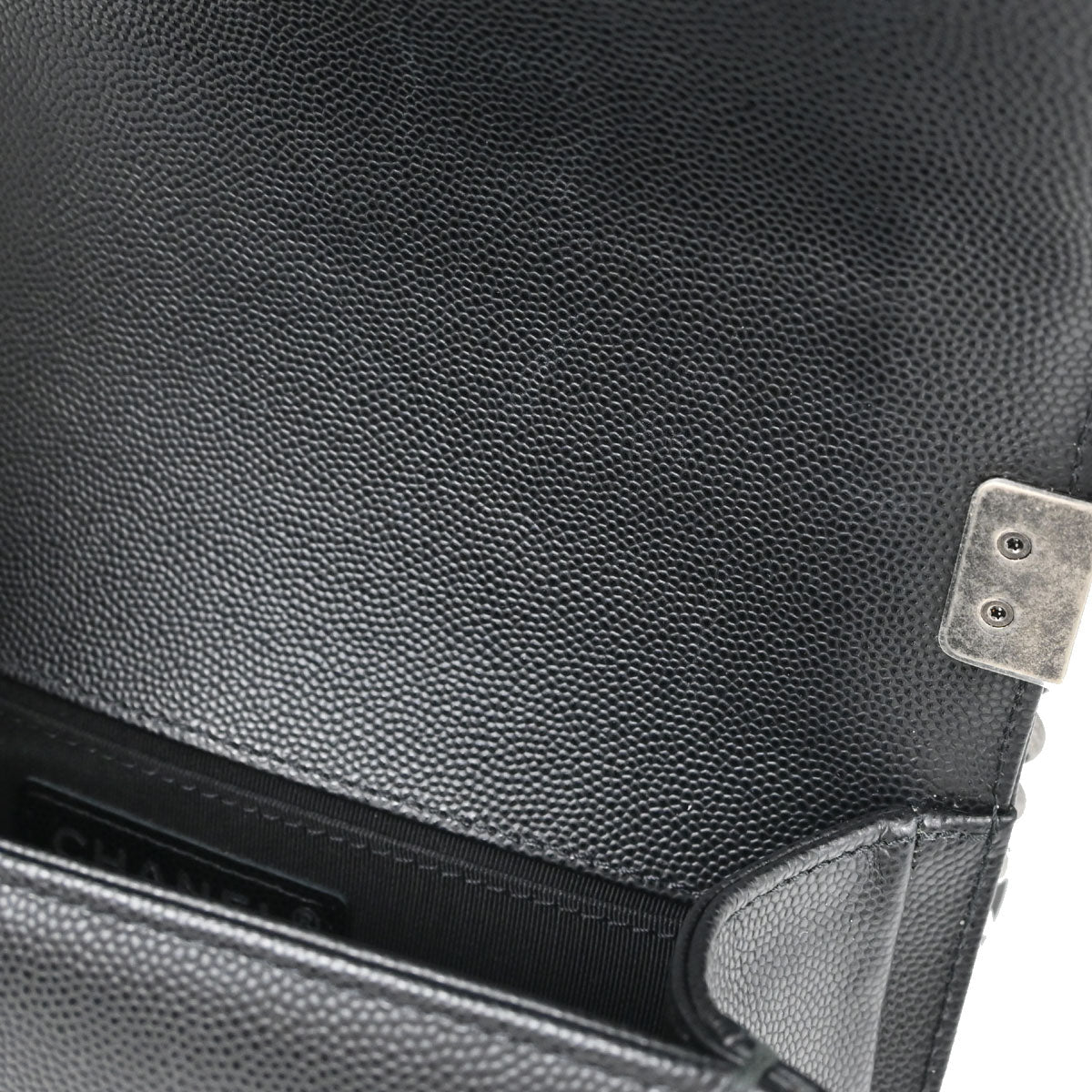 Boy Chanel Black Caviar Skin Small Chain Shoulder Bag