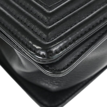 Boy Chanel Black Calfskin Diamond Stitch Small Chain Shoulder Bag