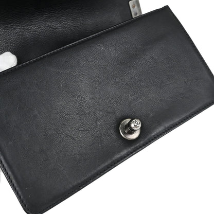 Boy Chanel Black Calfskin Diamond Stitch Small Chain Shoulder Bag