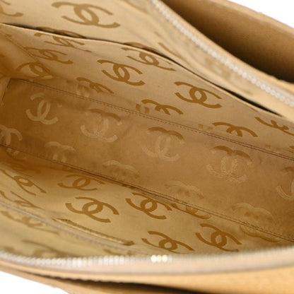 Chanel Beige Caviar Skin Choco Bar Tote Handbag