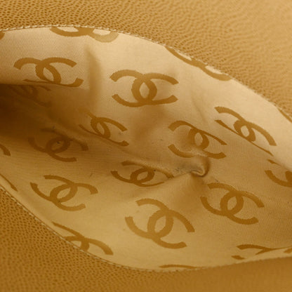 Chanel Beige Caviar Skin Choco Bar Tote Handbag