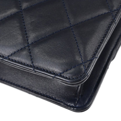 Chanel Navy Lambskin Golden Class Flap Shoulder Bag