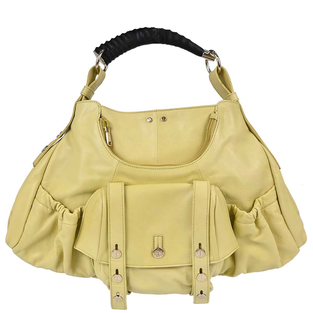 Yves Saint Laurent Yellow Leather Mala Mala Handbag