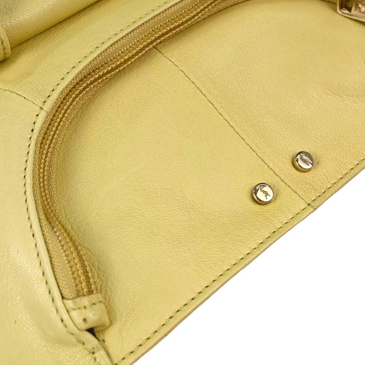 Yves Saint Laurent Yellow Leather Mala Mala Handbag
