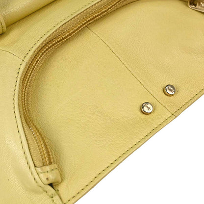 Yves Saint Laurent Yellow Leather Mala Mala Handbag