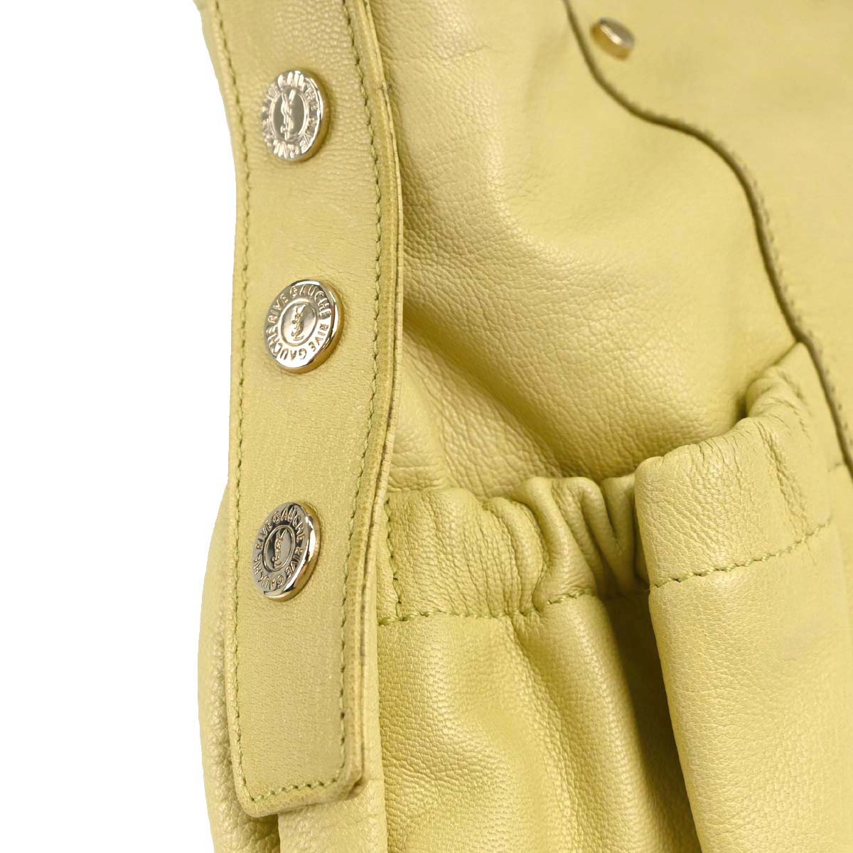 Yves Saint Laurent Yellow Leather Mala Mala Handbag