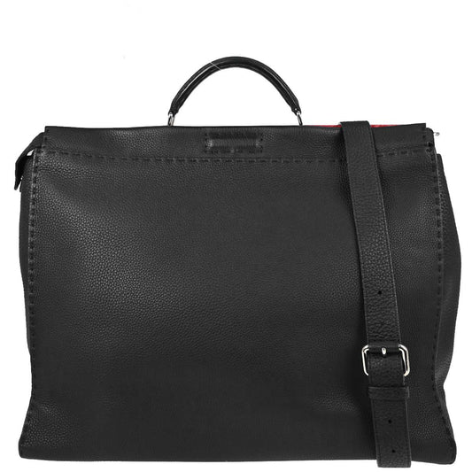 Fendi Black Selleria Peekaboo Fit 2way Shoulder Handbag