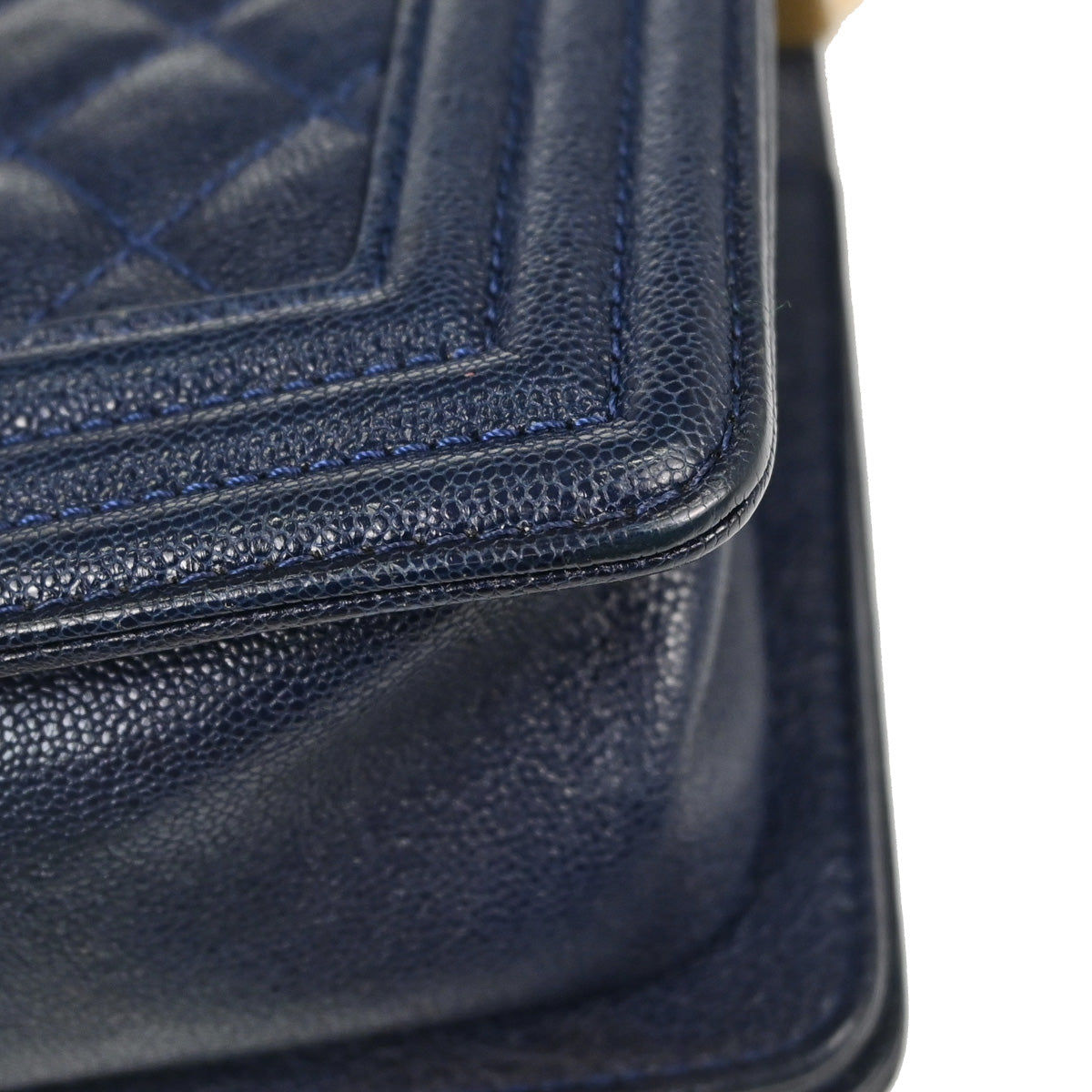 Boy Chanel 2018-2019 Navy Caviar Skin Small Chain Shoulder Bag