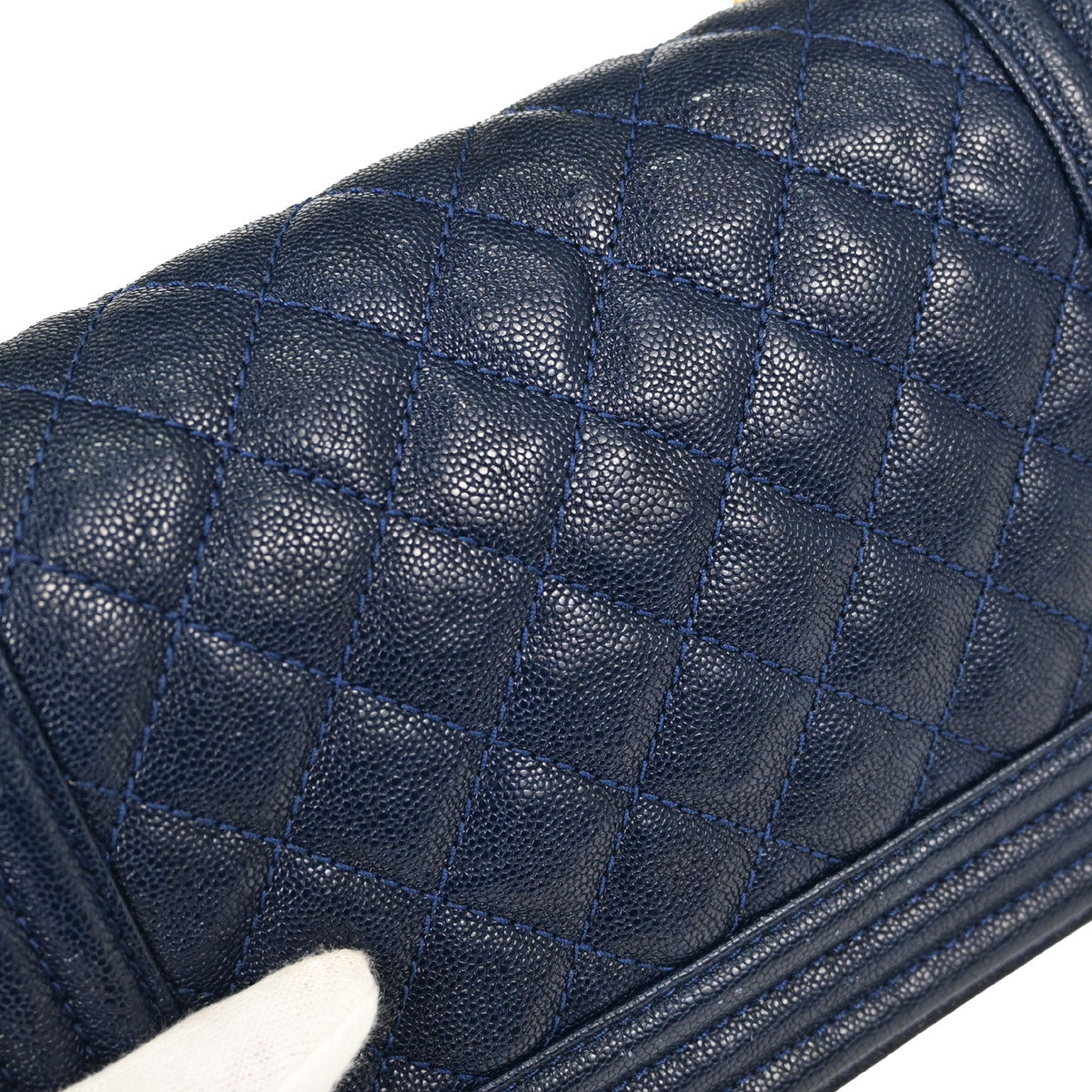 Boy Chanel 2018-2019 Navy Caviar Skin Small Chain Shoulder Bag