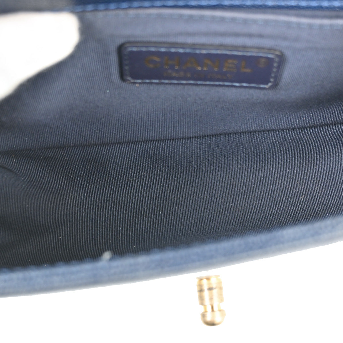 Boy Chanel 2018-2019 Navy Caviar Skin Small Chain Shoulder Bag