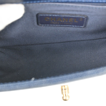 Boy Chanel 2018-2019 Navy Caviar Skin Small Chain Shoulder Bag