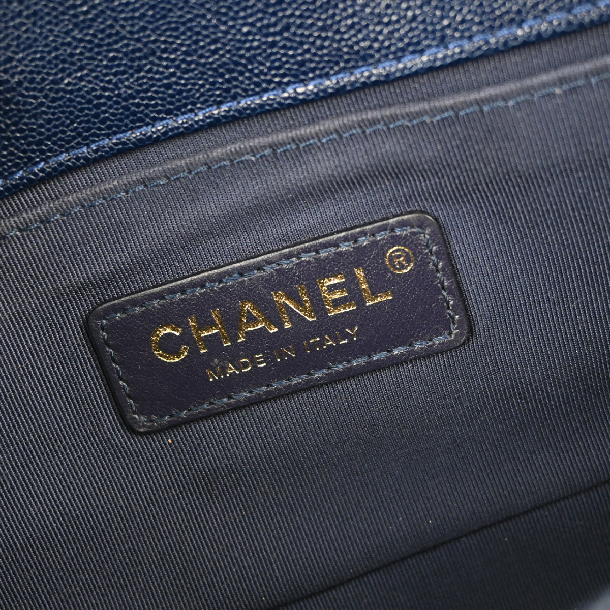 Boy Chanel 2018-2019 Navy Caviar Skin Small Chain Shoulder Bag