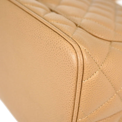 Chanel Beige Caviar Skin Medallion Tote Handbag
