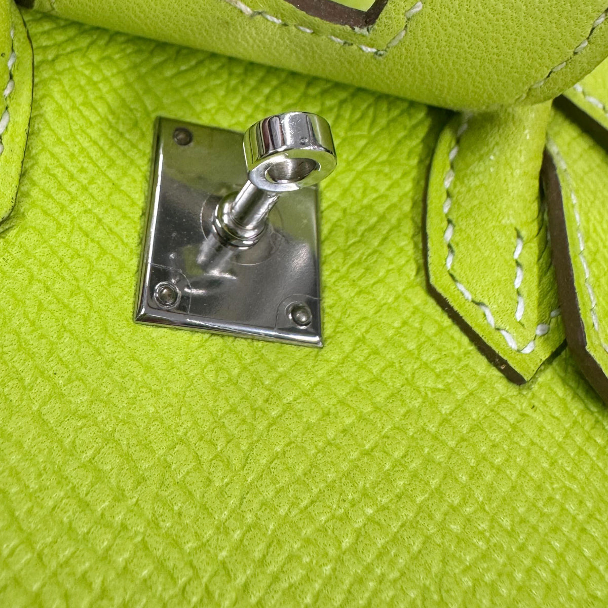 Hermes 2010 Kiwi Epsom Tiny Birkin 15 Shoulder Bag