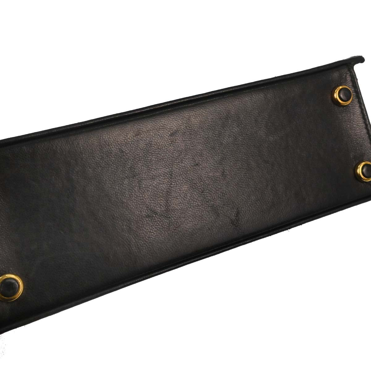 Chanel 1989-1991 Black Lambskin Straight Flap Shoulder Bag