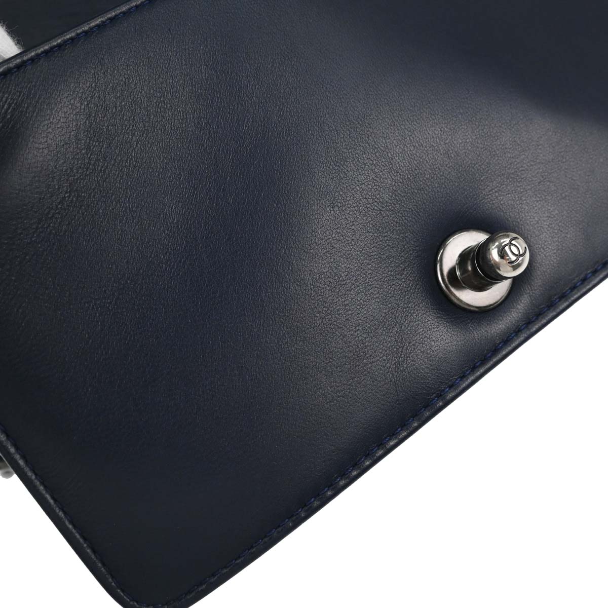 Boy Chanel 2012-2013 Navy Velvet Small Chain Shoulder Bag