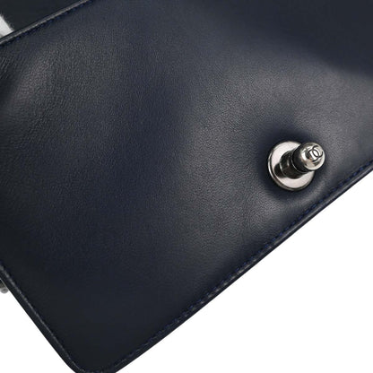 Boy Chanel 2012-2013 Navy Velvet Small Chain Shoulder Bag