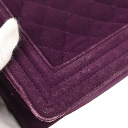 Boy Chanel 2013-2014 Purple Velvet Small Chain Shoulder Bag