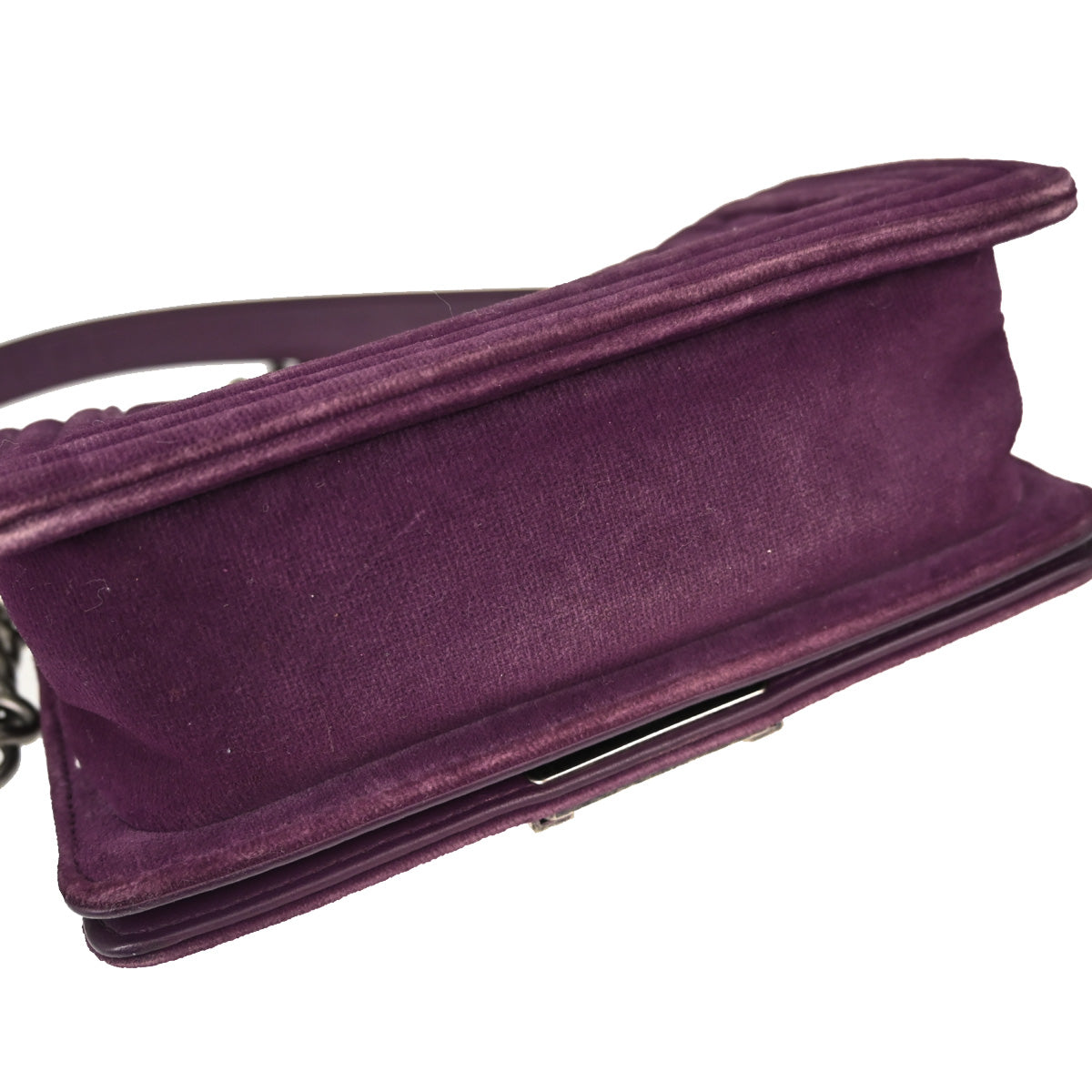 Boy Chanel 2013-2014 Purple Velvet Small Chain Shoulder Bag