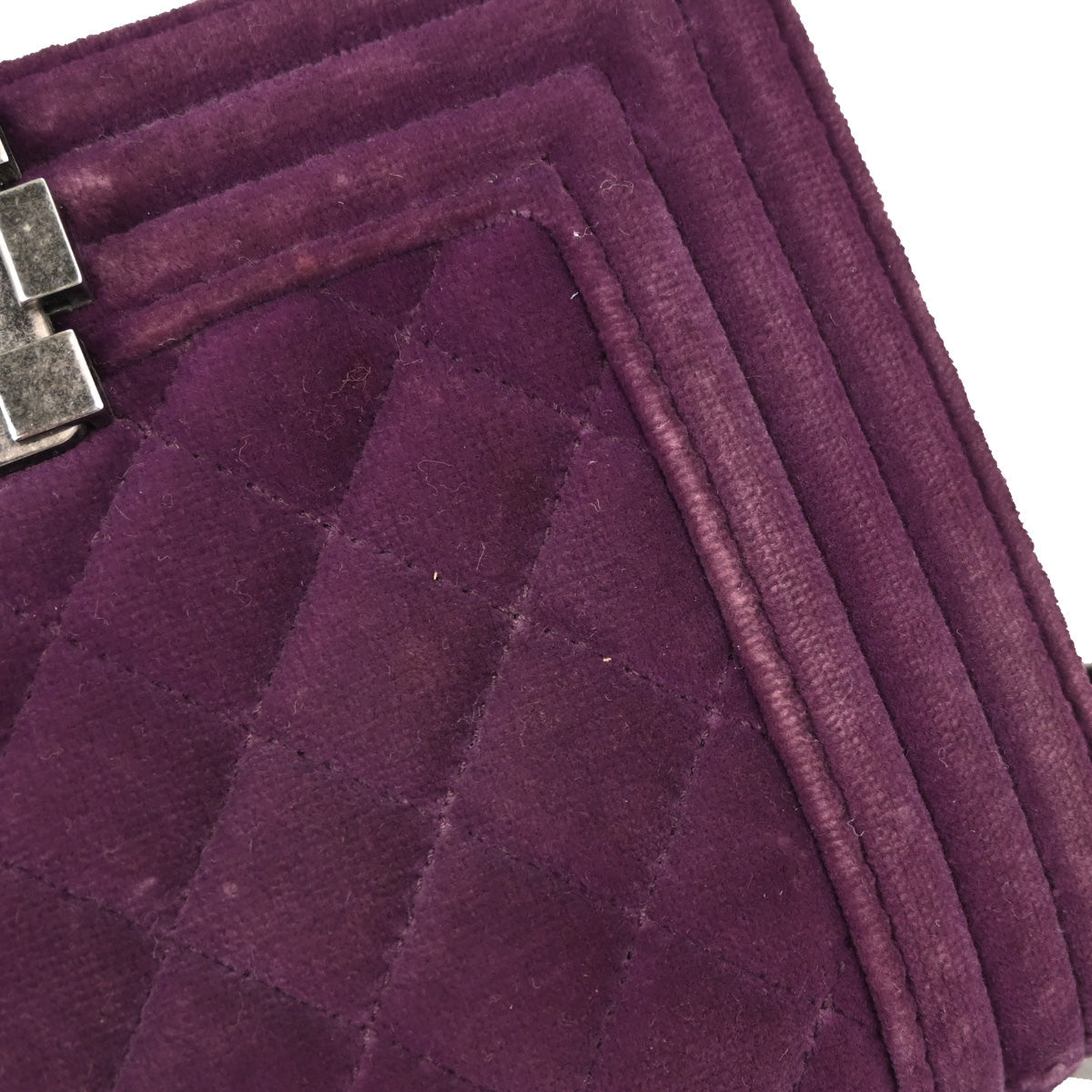 Boy Chanel 2013-2014 Purple Velvet Small Chain Shoulder Bag