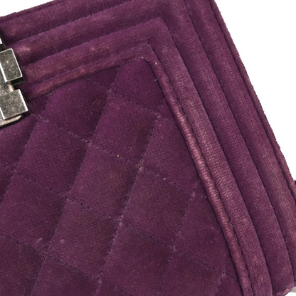 Boy Chanel 2013-2014 Purple Velvet Small Chain Shoulder Bag