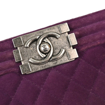 Boy Chanel 2013-2014 Purple Velvet Small Chain Shoulder Bag