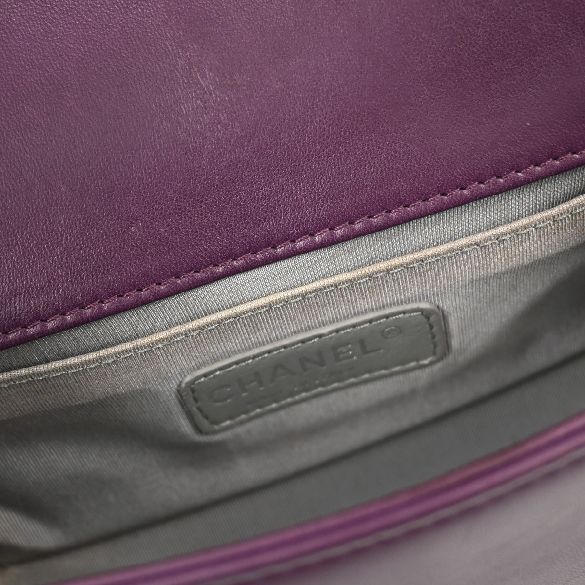 Boy Chanel 2013-2014 Purple Velvet Small Chain Shoulder Bag