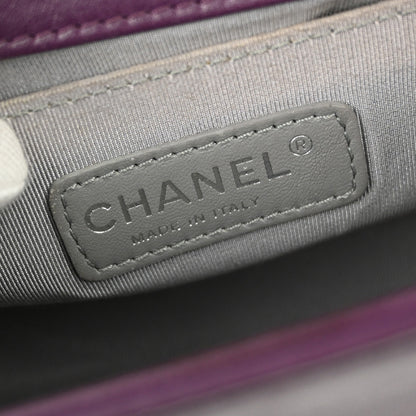 Boy Chanel 2013-2014 Purple Velvet Small Chain Shoulder Bag