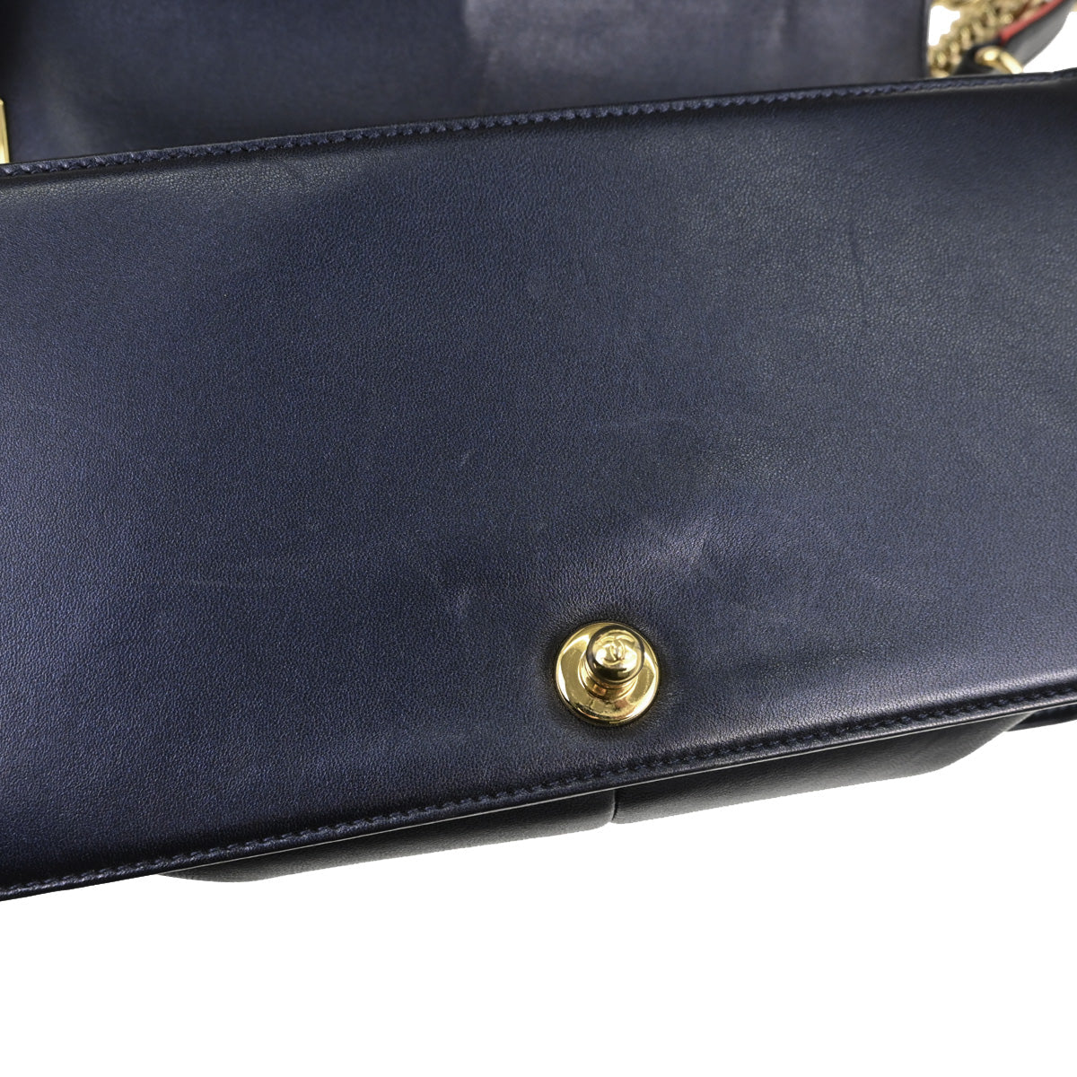 Boy Chanel 2013-2014 Navy Cube Embossed Lambskin Medium Shoulder Bag