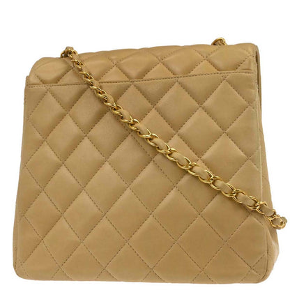 Chanel 1996-1997 Beige Lambskin Shoulder Bag
