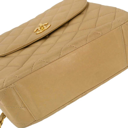 Chanel 1996-1997 Beige Lambskin Shoulder Bag