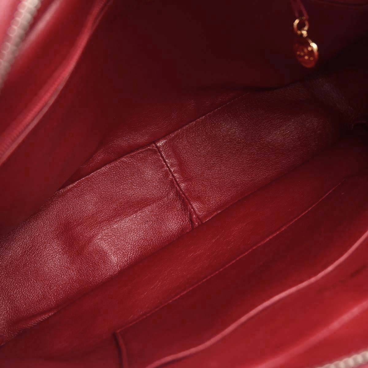 Chanel Red Lambskin Shoulder Bag
