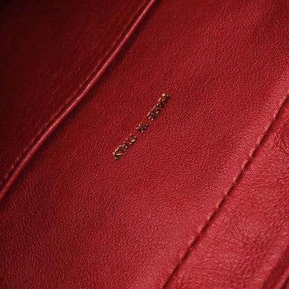 Chanel Red Lambskin Shoulder Bag