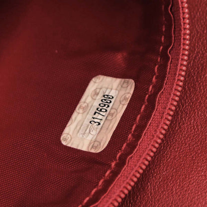 Chanel Red Lambskin Shoulder Bag