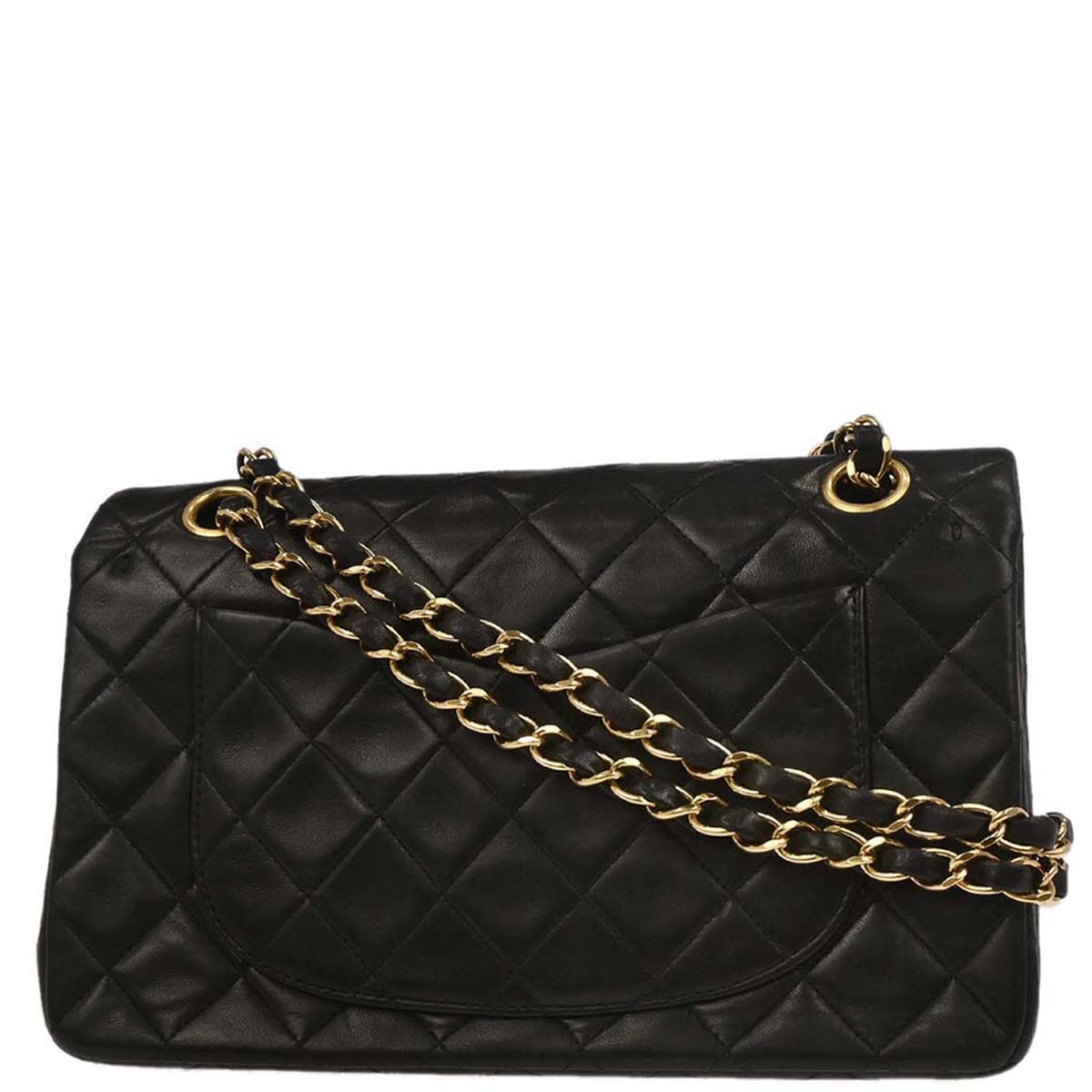 Chanel Black Lambskin Small Classic Double Flap Shoulder Bag