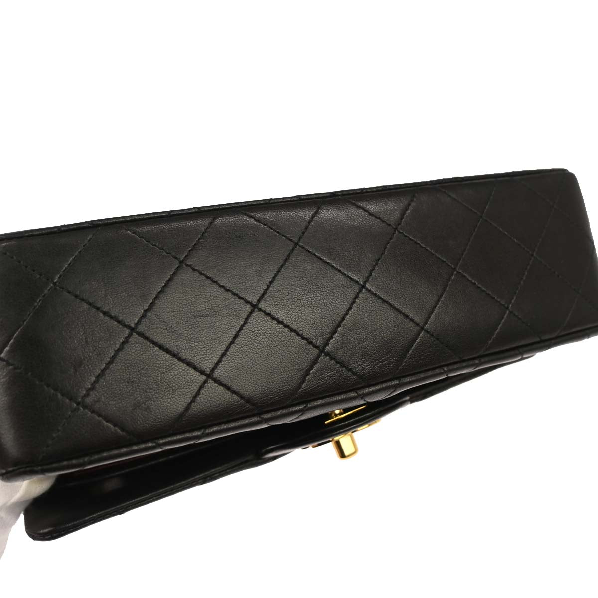 Chanel Black Lambskin Small Classic Double Flap Shoulder Bag