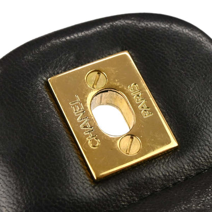 Chanel Black Lambskin Small Classic Double Flap Shoulder Bag