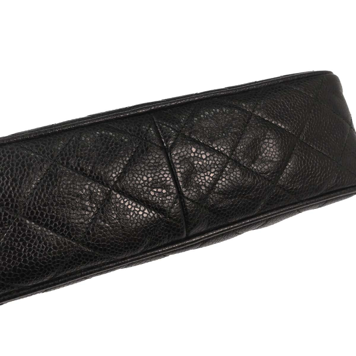 Chanel 1994-1996 Black Caviar Skin Camera Bag Small