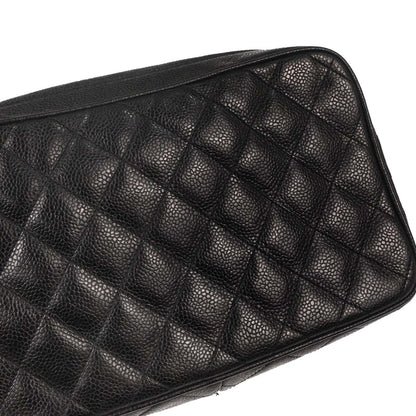 Chanel 1994-1996 Black Caviar Skin Camera Bag Small