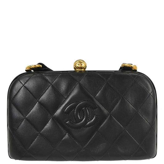 Chanel Black Lambskin Shoulder Bag