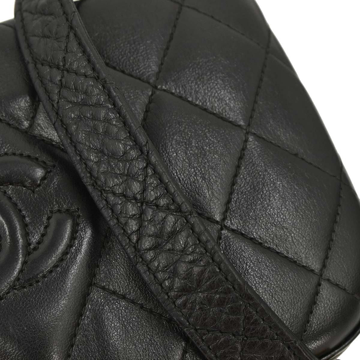 Chanel Black Lambskin Shoulder Bag