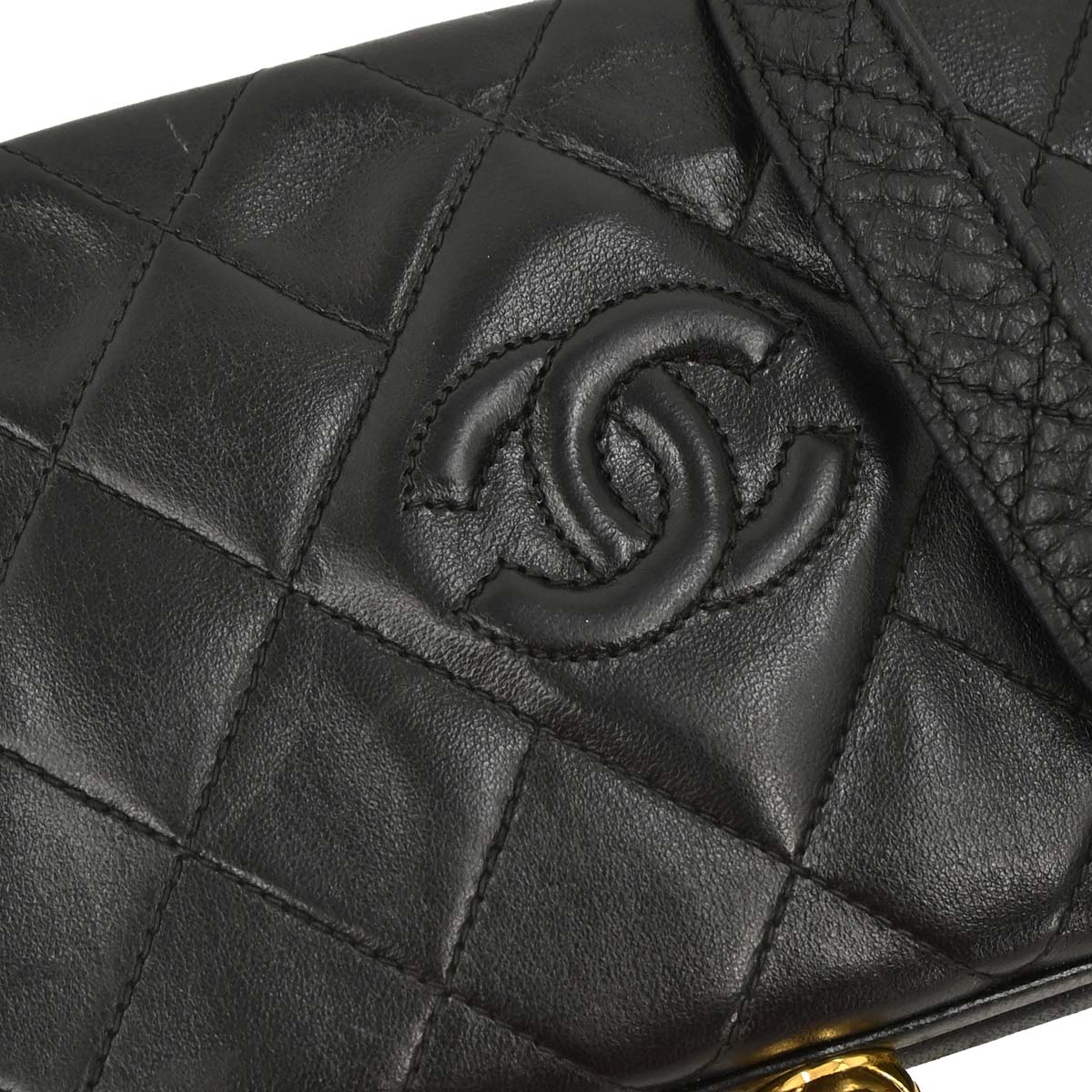 Chanel Black Lambskin Shoulder Bag