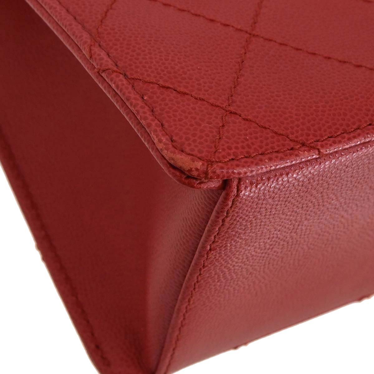 Chanel 1997-1999 Red Caviar Skin Handbag